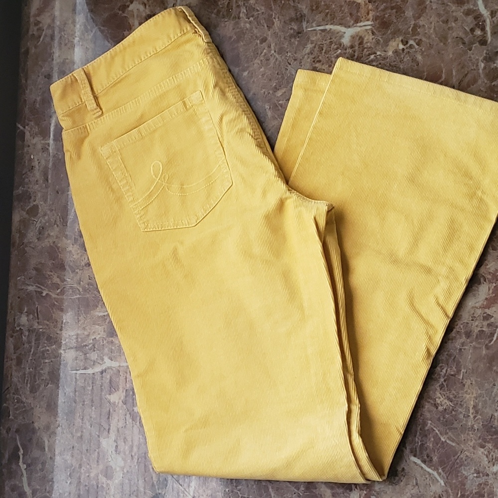 Anne Taylor LOFT Mustard Corduroy sz 8